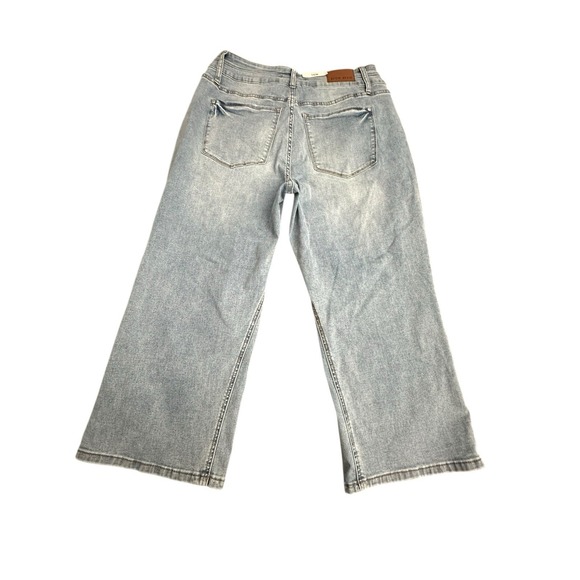 NWT Judy Blue Jeans Womens Size 16W Blue Wide Leg Crop Stretch Denim #G6-4 - Picture 14 of 15